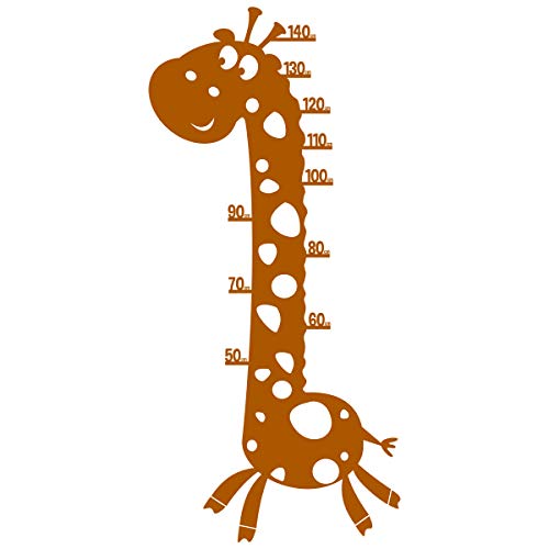 WANDKINGS Wandtattoo Maßband - Giraffe 70 x 150 cm haselnussbraun - erhältlich in 33 Farben