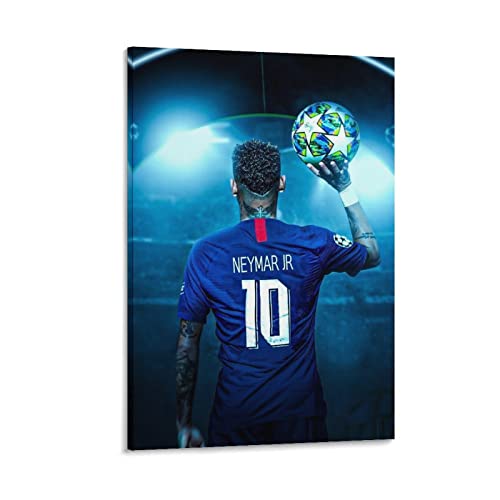 Neymar Jr 2023 Fußball-Poster, Malerei, Leinwand, Wandkunst, Wohnzimmer, Poster, Gemälde, 20 x 30 cm