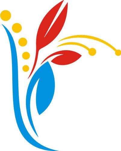 WANDTATTOO DF225 mehrfarbig  schöne Orchidee Blätter  96 x 77 cm