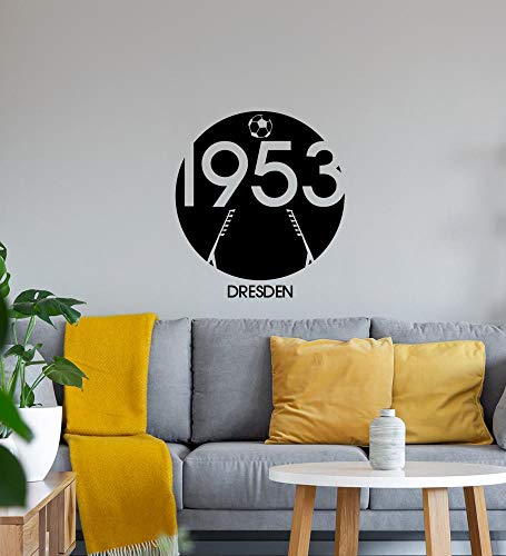 Dresden 1953 Kreis Wandtattoo Schwarz Aufkleber 45 x 50 cm