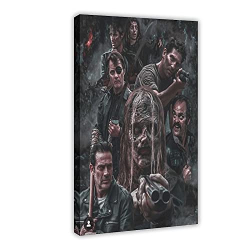 NAPPE The Walking Dead 1 Leinwand-Poster, Wandkunst, Dekoration, Bild für Wohnzimmer, Schlafzimmer, Dekoration, Rahmen-Stil, 60 x 90 cm
