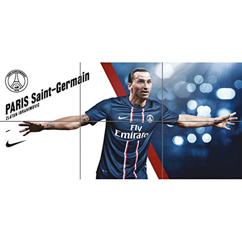 Zlatan Ibrahimovic Sport Swedish Soccer Football Psg Paris Saint Germain Wand Kunst Multi Panel Poster drucken 66x23 zoll