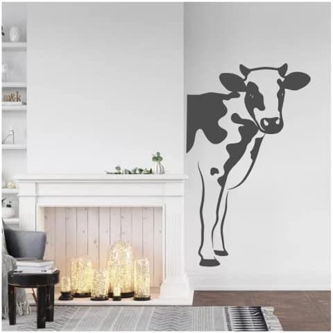 Wandaufkleber - Vinyl-Wandtattoo Tier Kuh Wanddeko Küche Wasserfest 42x68cm