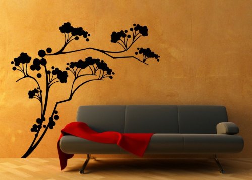 Wandtattooladen Wandtattoo - Japanischer Zweig Größe:130x119cm Farbe: weiß