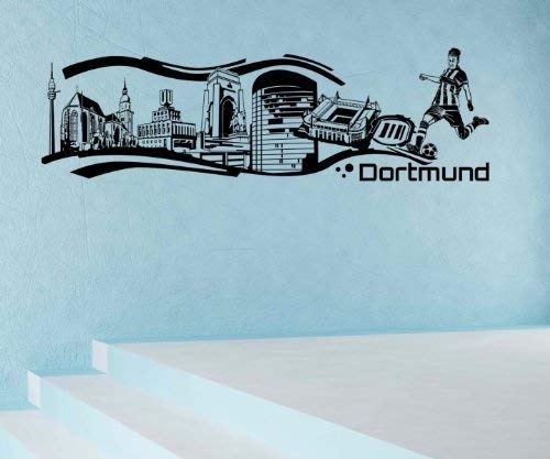 Wandtattoo Dortmund Stadt Deutschland Skyline Wand Aufkleber Wandbild 1M623, Farbe:Braun glanz;Skyline Länge:57cm