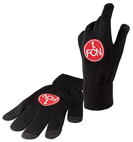 1. FC Nürnberg Smartphonehandschuh schwarz Smartphone Handschuhe Unisex FCN - Plus Lesezeichen Wir lieben Fußball Größe S