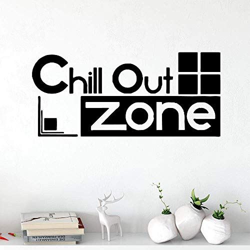 Beauty Chill Out Zone Frase PVC Wandaufkleber für Unternehmen Büroraum Wandtattoos Dekor Aufkleber Abnehmbare Aufkleber Wandbild 43x95cm