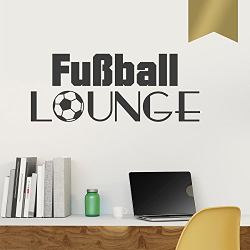 WANDKINGS Wandtattoo Fußball-Lounge 110 x 44 cm Gold - erhältlich in 33 Farben