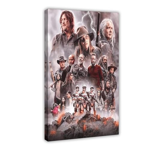 The Walking Dead 105 Leinwand-Poster, Wandkunst, Dekor, Bild, Gemälde für Wohnzimmer, Schlafzimmer, Dekoration, Rahmen-Stil, 60 x 90 cm
