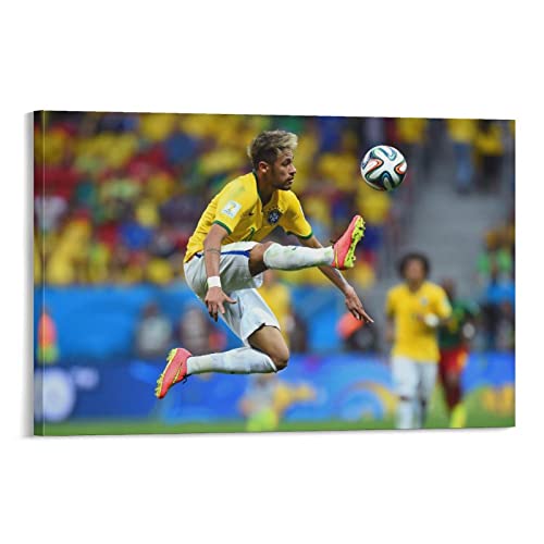 Persimmon Neymar Jr 2023 Fußball-Kunstwerke, Leinwand-Poster, Wandkunstdrucke, moderne Dekoration, 40 x 60 cm