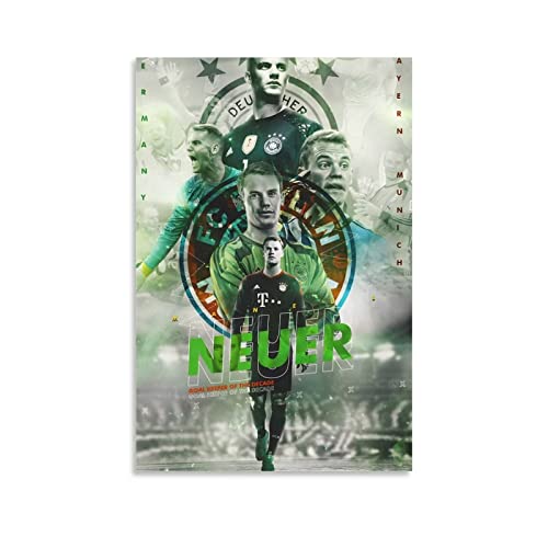 ZZXCHG Leinwand Bilder 40x60cm Manuel Neuer FC Bayern Monaco 2 Soggiorno Poster Camera da letto Pittura Senza Cornice
