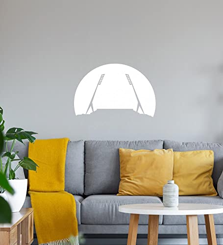 Giraffen Sonnenuntergang Dresden Wandtattoo Weiß Aufkleber 69 x 45 cm