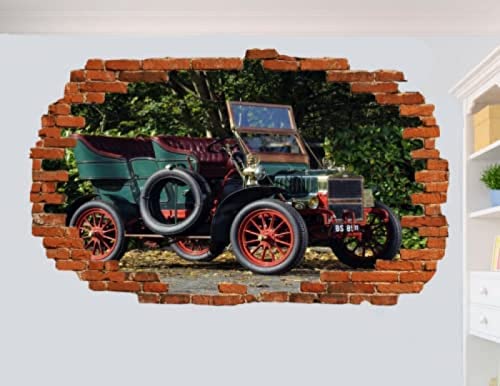 Wandtattoo Poster Nostalgischer Retro Maxwell CAR 3D Zertrümmerter Wandaufkleber Raumdekoration Aufkleber Wandbild