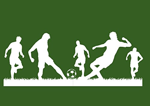 Wandtattoo Wandaufkleber Fussballer Fussball soccer football Kinderzimmer wfb03(Printed Sticker,ca.20 x 8cm)