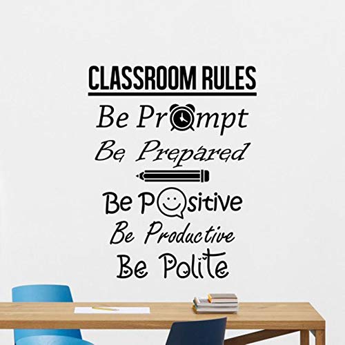 Klassenzimmer Regeln Wandtattoo Zeichen Positiv Poster Bildung Schule Zitat Lehrer Idee Aufkleber Dekor Wandkunst Wandbild A6 42x53cm