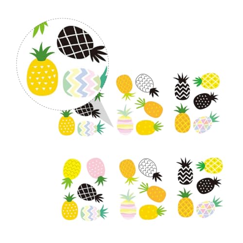 Homoyoyo 6 Stk Bunter Ananas-Wandaufkleber Obst-Wandaufkleber Fruchtdekor Wandtattoo Ananas kinder geburtstagsdeko kindergeburtstags dekoration decals PVC-Wandaufkleber Dekorative Aufkleber