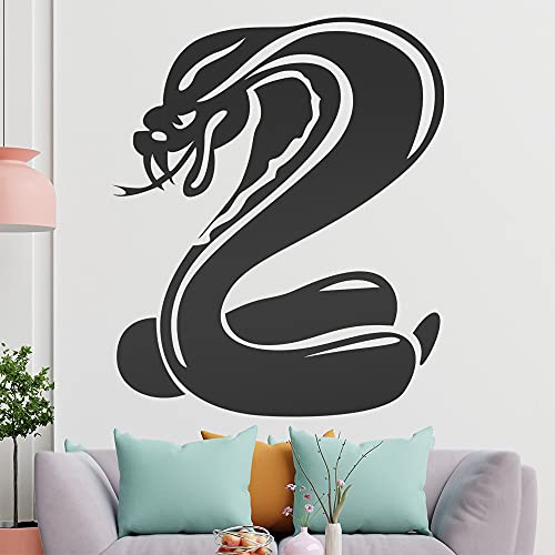 KIWISTAR Kobra Schlange - Aggresiv Gift Biss Wandtattoo in 6 Größen - Wandaufkleber Wall Sticker - Dekoration, Küche, Wohnzimmer, Schlafzimmer, Badezimmer