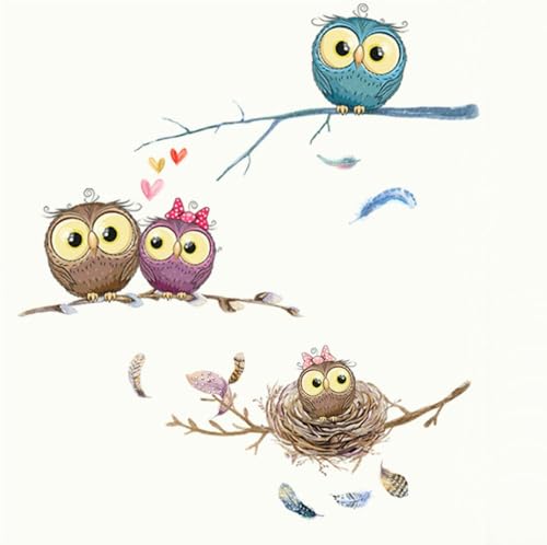 Wandaufkleber Kreative Eule Tapete Selbstklebende Schlafzimmerwand Raumdekoration Wandtattoo