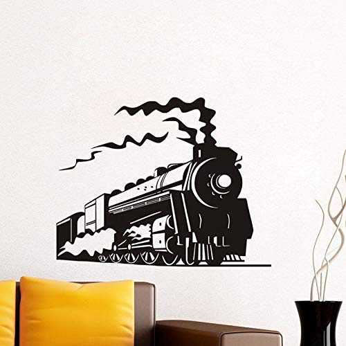 supmsds Trainsport Zug Entfernbare Wandaufkleber Für Schlafzimmer Kunstwand Vinyl DIY Selbstklebende Tapete Poster S 86x105 cm