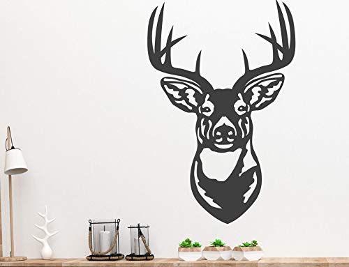 *NEU* Wandaufkleber Wandtattoo Wandsticker ***Deer/Hirsch Kopf***(Größen.- und Farbauswahl)