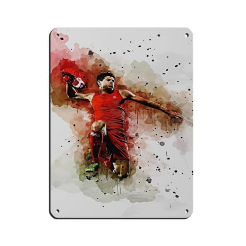 GJHTQLP Steven Gerrard Blechschild, Vintage, Metall, Pub, Club, Café, Bar, Zuhause, Wandkunst, Dekoration, Poster, Retro, 30 x 40 cm
