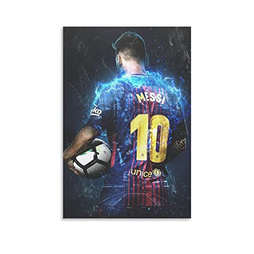 AZOOB Malerei auf Leinwand 60 * 90cm Senza Cornice Lionel Messi 2 Fußball-Superstar-Canvas Painting Wall Art Poster Bedroom Home Decoration