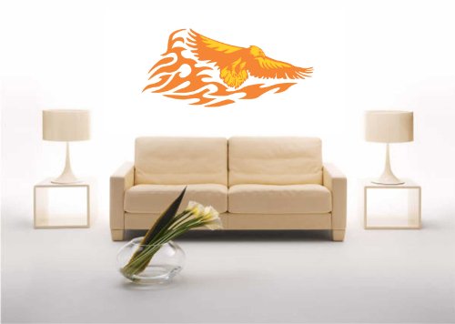 INDIGOS UG - WANDTATTOO - Wandsticker - Wandaufkleber - Aufkleber - Wanddekoration Adler mit Schwanz 100 x 45 cm