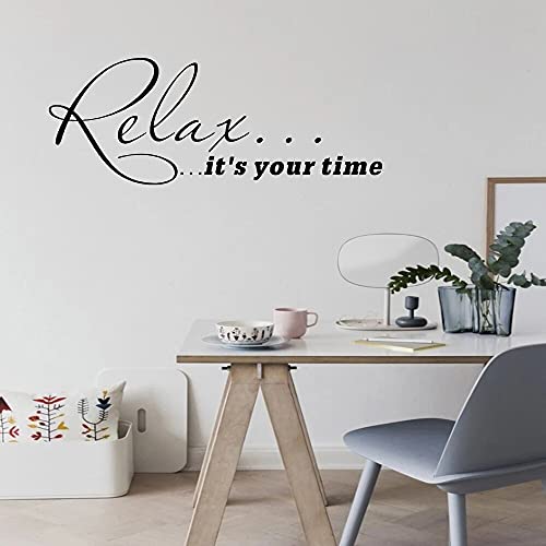 Entspannen Sie sich, es ist Ihre Zeit Leben Wandtattoo Kunst Vinyl Dekoration Wandbild Kunst Aufkleber Tapete Wandaufkleber A3 42x111cm