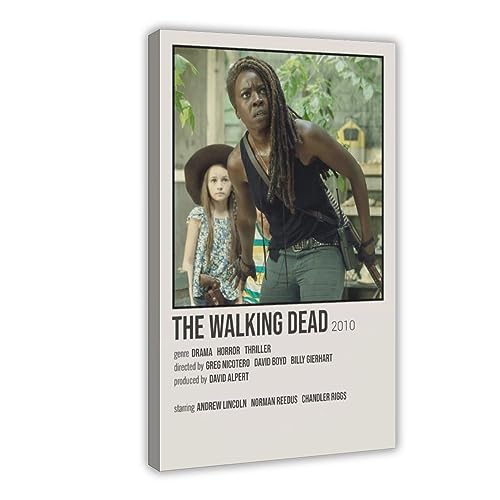 The Walking Dead 64 Leinwand-Poster, Wandkunst, Dekordruck, Bild, Gemälde für Wohnzimmer, Schlafzimmer, Dekoration, Rahmenstil, 60 x 90 cm