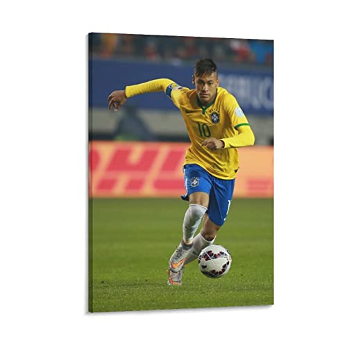 Neymar Jr 2023 Fußball-Poster, Kunstdruck, Wandgemälde, Leinwand, Poster, moderne Schlafzimmerdekoration, 50 x 75 cm