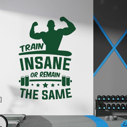 Wandtattoo / Wandaufkleber  Train Insane or Remain the Same  Large (580 x 840mm) wald