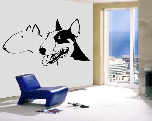 blattwerk-design Wandtattoo Hund Bullterrier schwarz