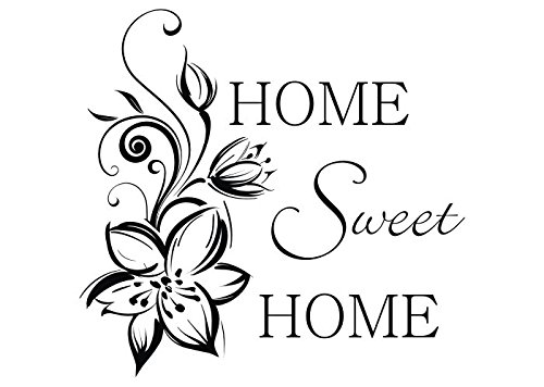 Wandtattooladen Wandtattoo - Home Sweet Home 2 Größe:130x125cm Farbe: weiß