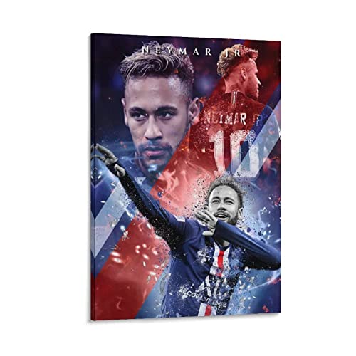 RAAMKA Leinwand Malerei Bild Senza Cornice Neymar JR Fußball-Superstar-Canvas Painting Wall Art Poster Camera da letto Decorazione per la casa 60X90cm