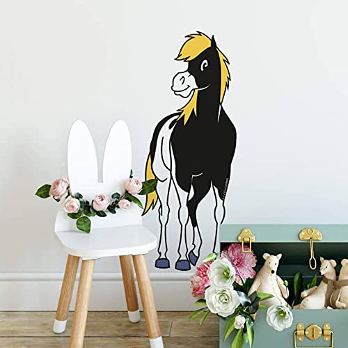 K&L Wall Art Pferde Wandtattoo Kinderserie Indianer Yakari und Pony Kleiner Donner Klebebild Wandsticker selbstklebend 12x30 cm