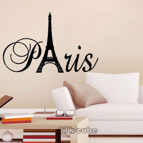 Paris Eifelturm Wandtattoo Wandaufkleber Tattoo 60 x 38cm *NEU*OVP*