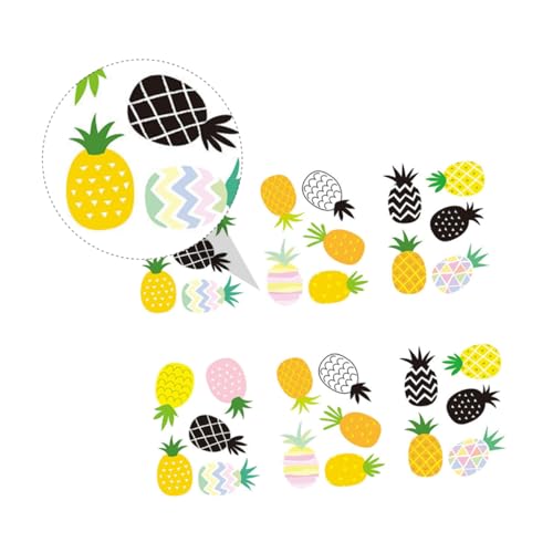 Housoutil 6 Stk Bunter Ananas-wandaufkleber Obst Fenster Haftet Ostern-cartoon-aufkleber Dekoratives Wandtattoo Obst Wand Dekoration Dekorative Aufkleber Wandgemälde Kinderzimmer