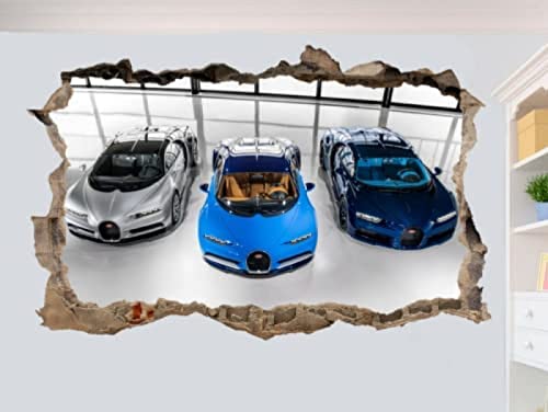 Wandtattoo Poster Fast Sport Cars Wandaufkleber 3D Art Poster Büroraum Dekor Aufkleber Wandbild