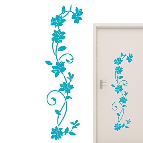 Huaxingda Blumenaufkleber für die Wand | Abnehmbare DIY-Wandkunst Aufkleber hinterlässt keine Spuren, moderne Tapete Blumenranke Wandaufkleber für Heimdekoration