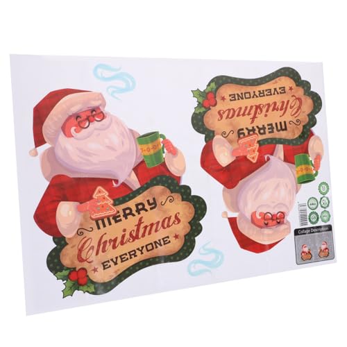 PVC-Weihnachtswandaufkleber Dekorationen Frohe Weihnachten Wandtattoo Tür dekoration schlafzimmer bedroom decoration santa c entfernbare Weihnachtsaufkleber Wandtattoo Weihnachten TOYANDONA