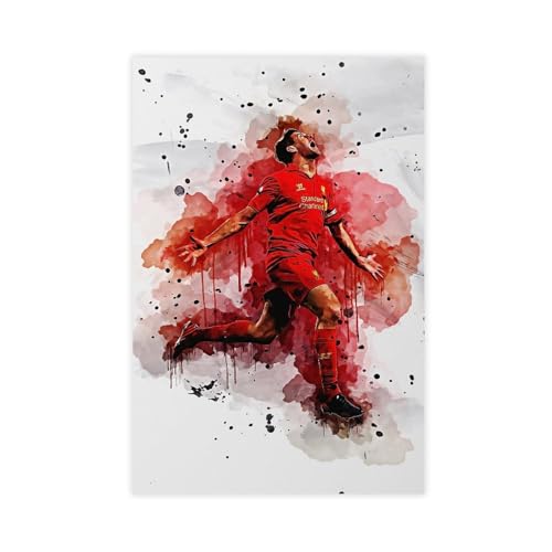 ocvdfss Steven Gerrard 1 Leinwand-Poster, Wandkunst, Dekordruck, Bild Gemälde für Wohnzimmer, Schlafzimmer, Dekoration, 50 x 75 cm