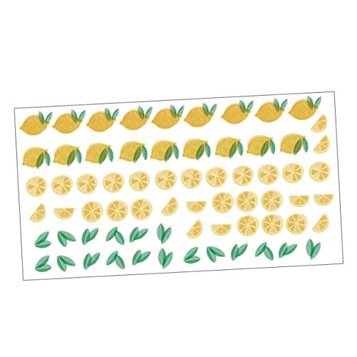 Gadpiparty 1Stk Wandaufkleber Zitronen wandtattoo zitrone Hawaii- Sommeraufkleber Obst zimmer wandtattoo Wohnzimmeraufkleber Mädchen Wandgemälde Dekorationen Wandtattoos Applikationen