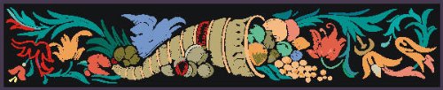 PEMA INDIGOS UG - Wandtattoo Wandsticker Wandaufkleber Aufkleber bunt farbig MF108 Obst Vogel Ornament Tribal Pflanze 240 x 48 cm