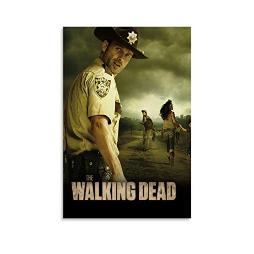 TV-Poster, The Walking Dead Rick Grimes Sheriff-Uniform, Leinwandkunst, Poster und Wandkunstdruck, modernes Familienschlafzimmer, 40 x 60 cm