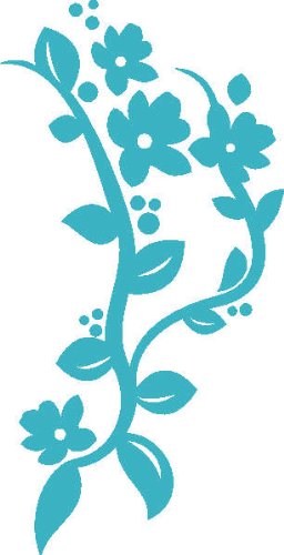 PEMA INDIGOS UG - Wandtattoo Wandsticker Wandaufkleber Aufkleber D419 schönen Orchideen 120x61 cm - türkis