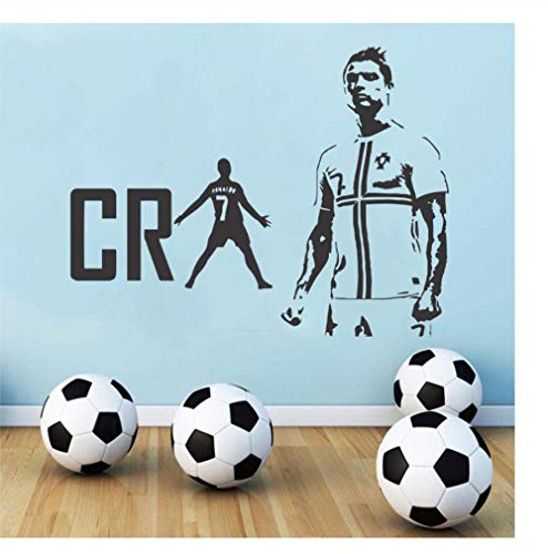 Real Madrid Cristiano Ronaldo Cr7 Fußball Wandaufkleber Wandkunst Dekor Für Wohnzimmer Kinderzimmer Wandtattoo Home Decor57X65Cm