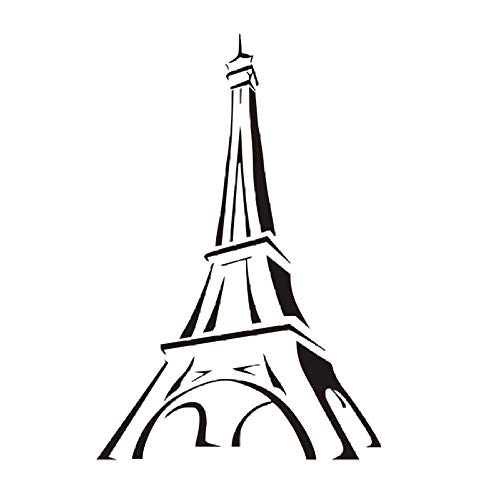 Paris Wandtattoo Cartoon Wandaufkleber Paris Tower Romantisches Schlafzimmer Einfacher Hintergrund Dekorative Pvc Muursticker58X85Cm