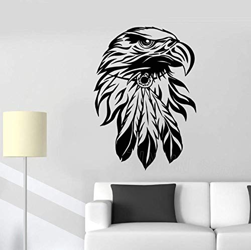 Wandaufkleber Weißkopfseeadler Vogelkopf Wandtattoo Amerika Symbol Aufkleber Wohnkultur Wohnzimmer Abnehmbare Vinyl Jungen Kinderzimmer Aufkleber Wandbilder 42X58Cm