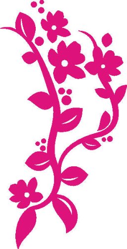PEMA INDIGOS UG - Wandtattoo Wandsticker Wandaufkleber Aufkleber D419 schönen Orchideen 96x49 cm - pink