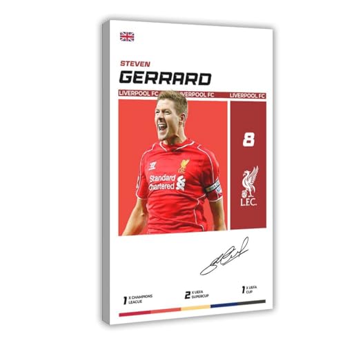 ocvdfss Steven Gerrard Leinwand-Poster, Wandkunst, Dekordruck, Bild Gemälde für Wohnzimmer, Schlafzimmer, Dekoration, 40 x 60 cm